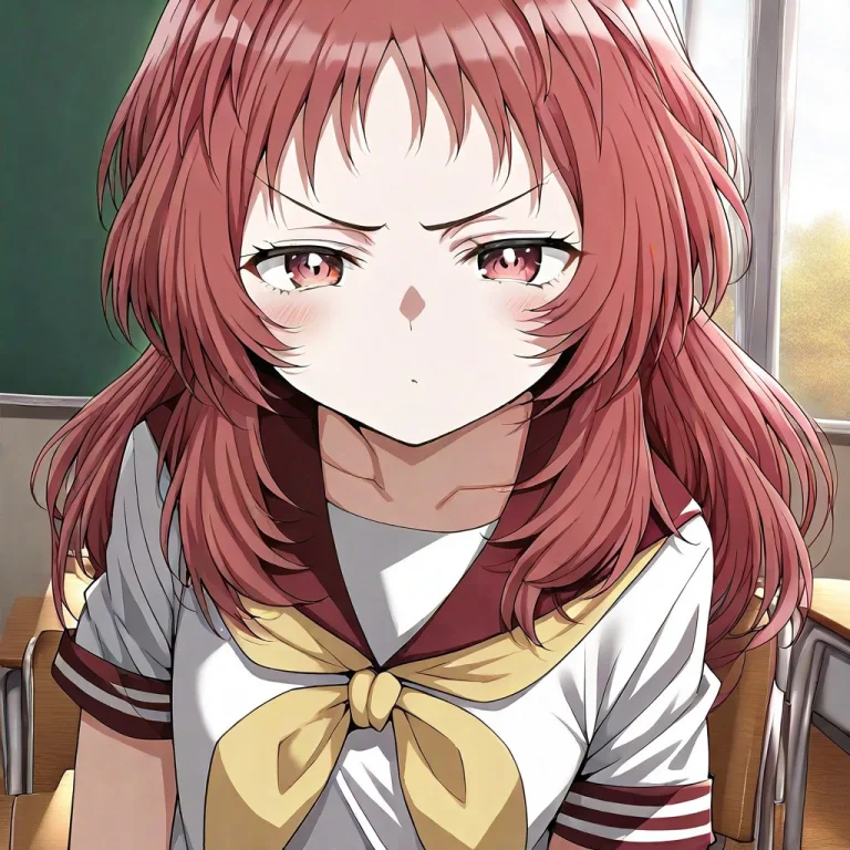 Aimiesnkgmww, Red Eyes, Red Hair, Long Hair, Half-closed Eye...