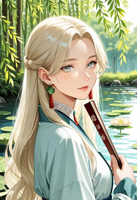 Solo, 1 Girl, Adult, Anime-style Illustration, Glossy Brushs...