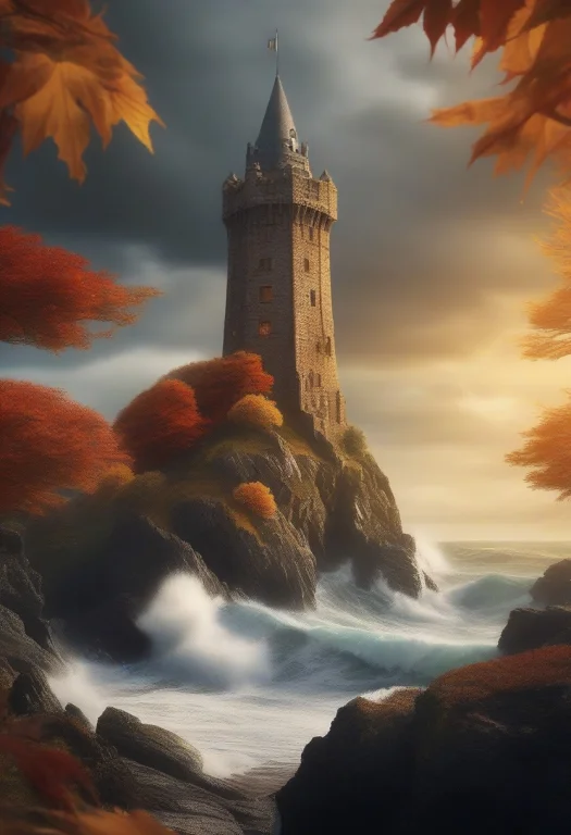 Best Quality, Highly Detailed, A Wizards Tower Rising From A...
