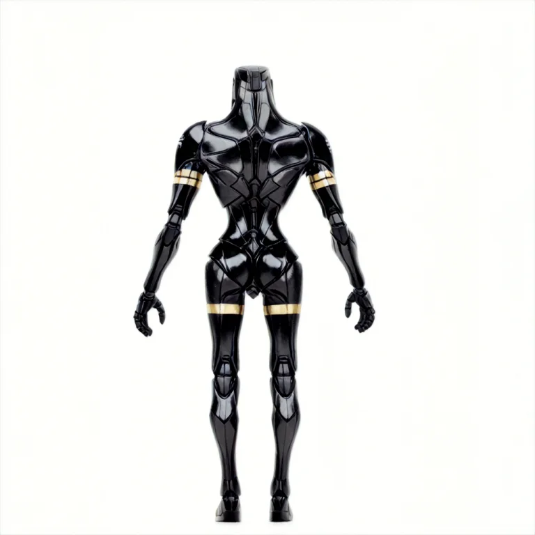 Valkbot,robot,dark Body,solo White Background,rear View,