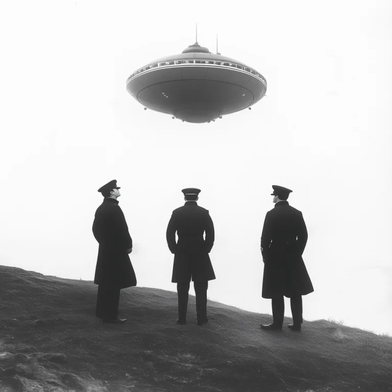 Movie Still From A 1910s Retro Future Movie, The Image Shows...