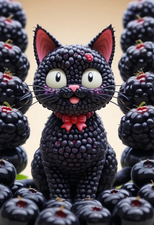 Score9, Score8up, Score7up, Sourcecartoon, Cat Made Of Black...