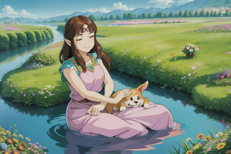 Ghibli Style, Many Colors, Correct Anatomy, Perfect Lighting...