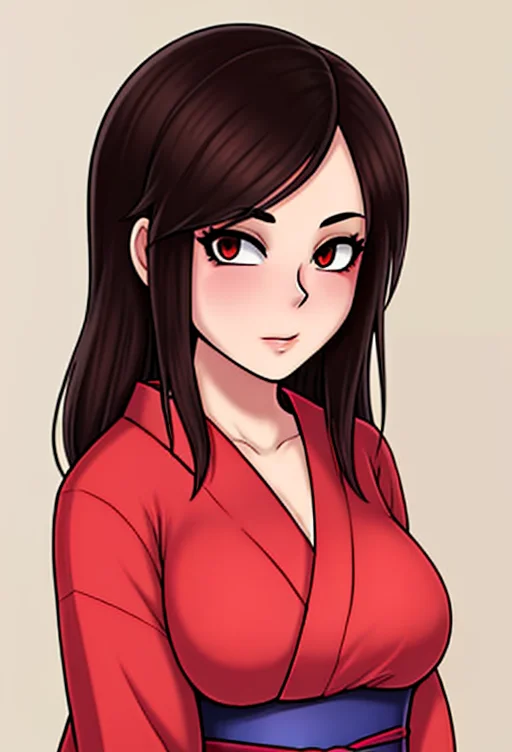 A A Portrait Of Woman In A Red Kimono, Shadbase