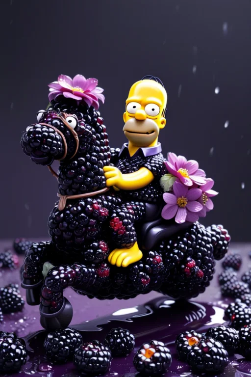 A Cute And Happy Homer Simpson Riding On A Homer Simpson Hol...