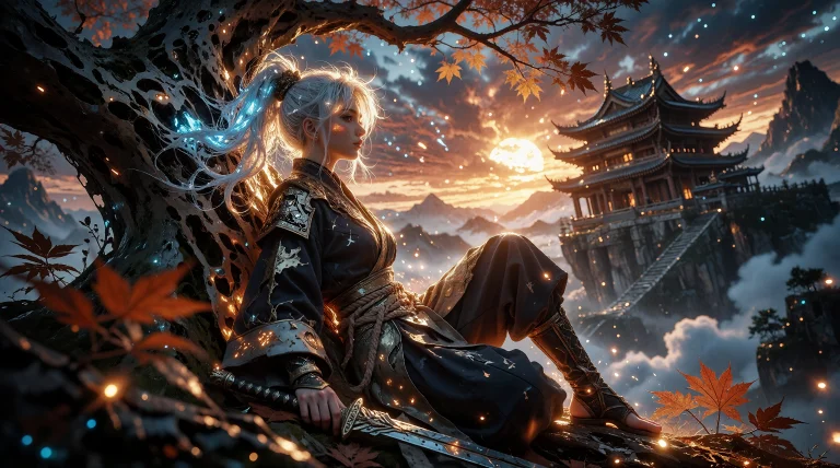 A Digital Illustration Shoot From A Side Angle About A Seren...