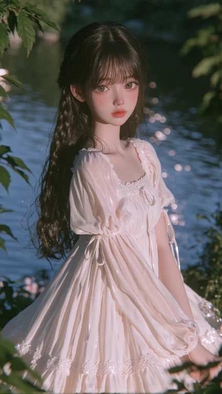 Dreamy Anime Style Masterpiece, Medium Shot, A Delicate Anim...