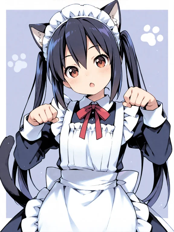 Nakano Azusa, 1girl,cat Ears Headband,cat Tail, Maid Dress,m...