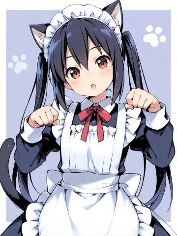 Nakano Azusa, 1girl,cat Ears Headband,cat Tail, Maid Dress,m... — Stable Diffusion AI Prompt: nakano azusa, 1girl,cat ears headband,cat tail, maid dress,maid apron,maid headd...