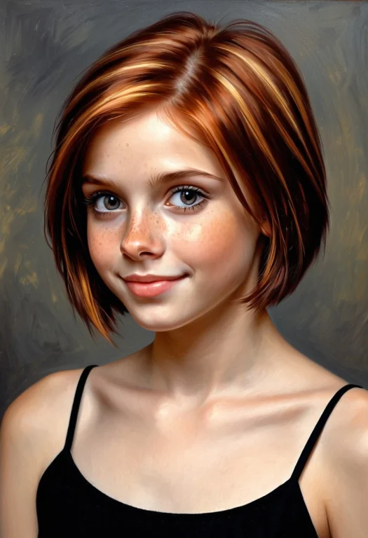 Classical Oil Painting, Jp-j3a-1250, Beautiful Petite Girl,...