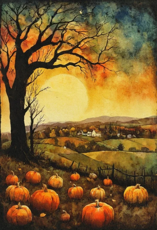 Bucolic Autumn Landscape, Salem Massachusetts, Puritan, Cozy...