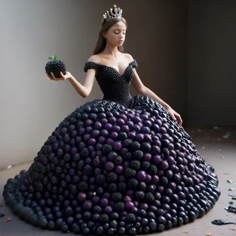 A Princess Taking Out The Trash While Wearing An Absurdly Bl... — SDXL AI Prompt: A princess taking out the trash while wearing an absurdly blackberryworld elegan...