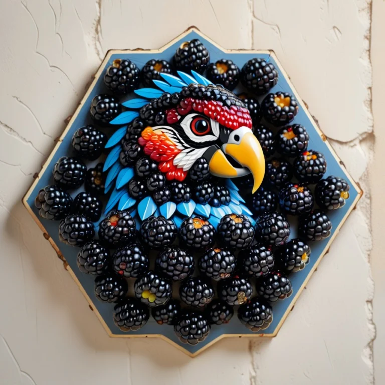 Blackberryworld Hexagonal Badge Mounted On A Weathered Wall,...