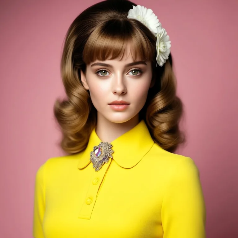 Studio Portrait, High-fashion Doll Aesthetic, Young Woman Wi...