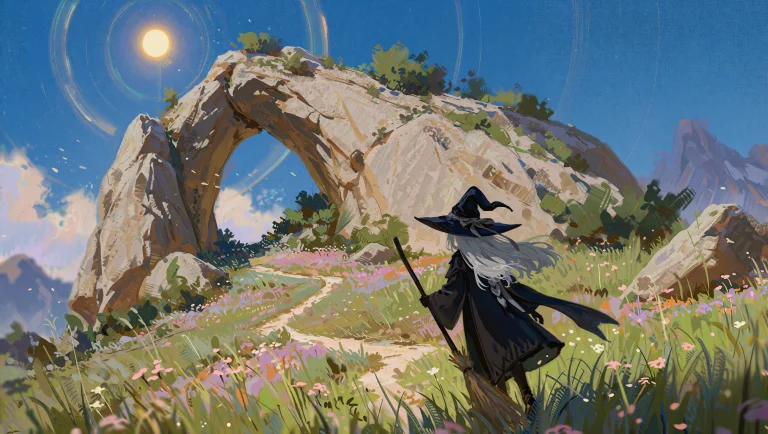 In A Loose Painterly Illustration Style, With Broad Visible...