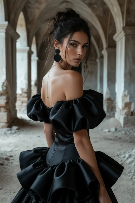 Cinematic High-fashion Editorial Photography. A Striking Wom...