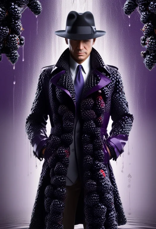 Detective In Trench Coat And Fedora Elegant Black Silhouett...