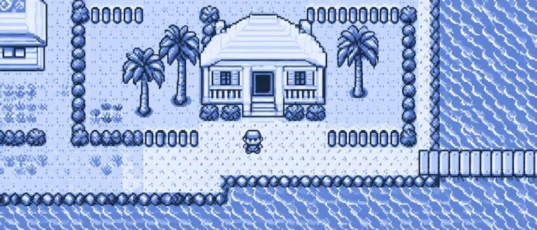 G1pokmonpokmon Blue Screenshot, Map Showing A Classic Bermud...