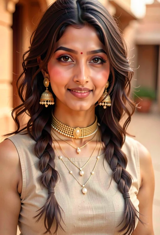 Photorealistic, Lifelike Close-up Portrait Of South-indian-b...