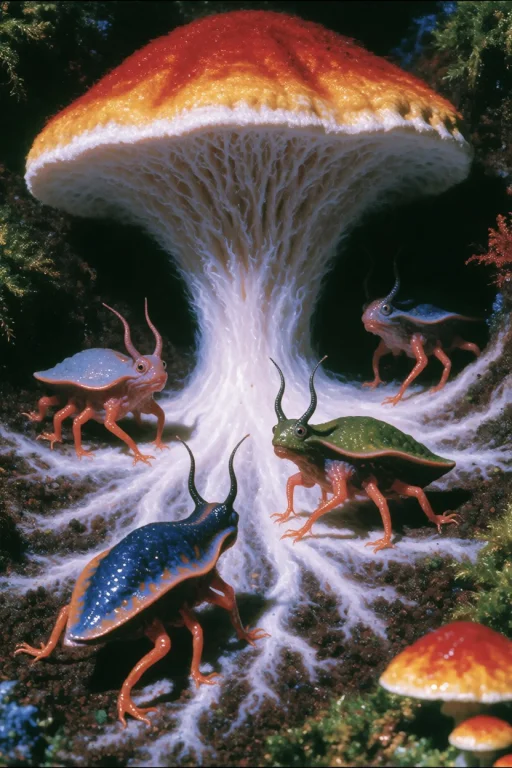 Dcdrkfntsy, Beneath The Surface Of A Dense Fungal Forest, Sm...