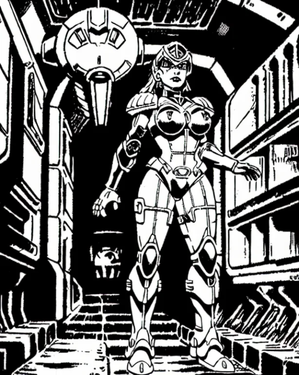 Masterpiece Incredible Woman In Open Sexy Power Armor Metroi...