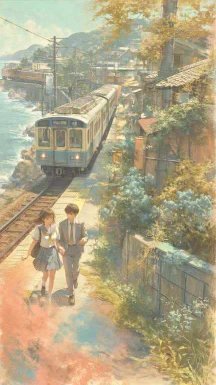 A Cinematic Impressionist Painting Blending Fine Pointillism...