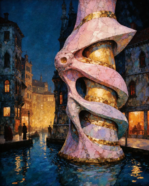 Opulentdarkness Oil Painting Of A Venice Canal At Night The...