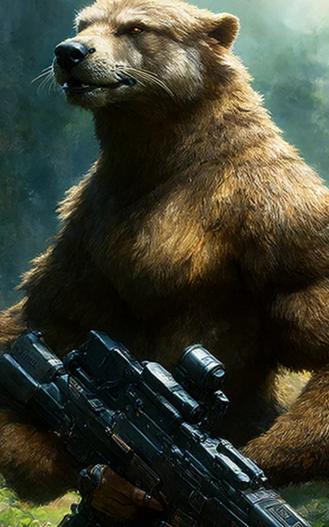 Fkingscifiv2, Werecreature Otter Soldier, Scene Of Military...