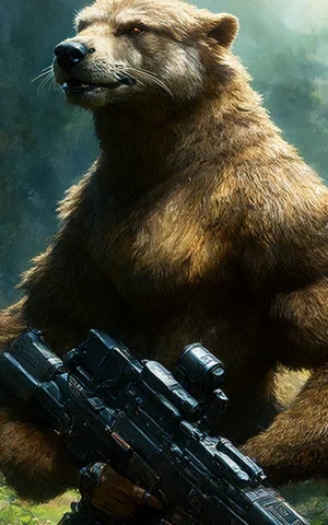Fkingscifiv2, Werecreature Otter Soldier, Scene Of Military... — Stable Diffusion AI Prompt: fking_scifi_v2, werecreature otter soldier, scene of military checkpoint gate, w...