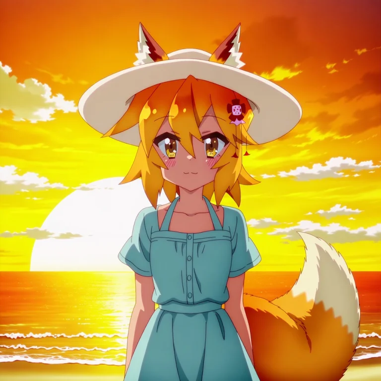 Senkosan In Anime Styled Image. Breathtaking Beach Sunset, C...