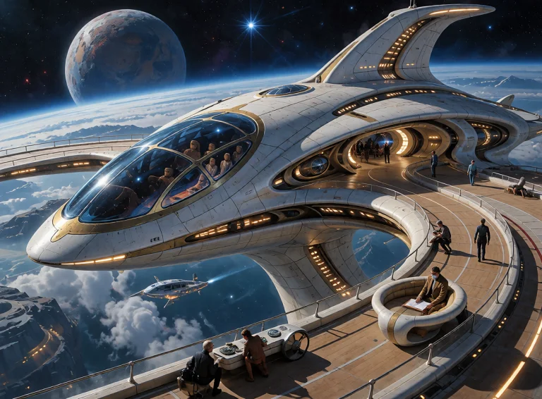 Lorakreaotherworlds0.6a Grand Futuristic Passenger Starliner...
