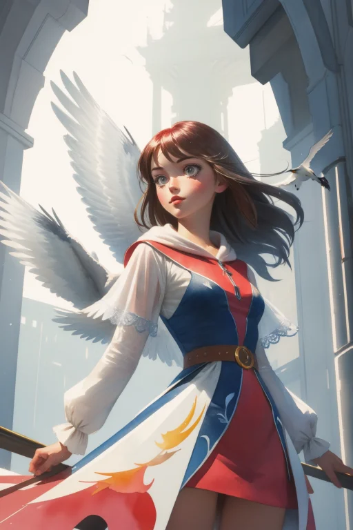 1girl, Loramisawahiroshi1 Watercolor, Digital Art, Dota Styl...
