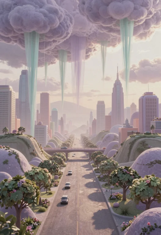 A Wide-angle, Eye-level Digital Photograph Captures A Futuri...