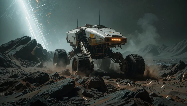 This Is A Digital Cgi Image Depicting A Futuristic, Sci-fi S...