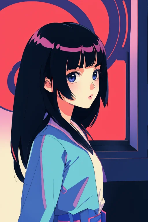 1girl, Loranikorashi-kav10.8 Nikorashi Ka Style, 80s Art, Be...