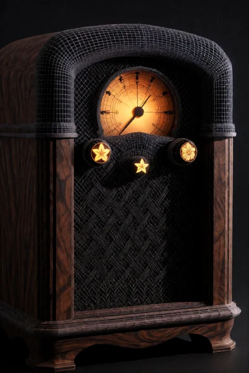 3dworld , A Grandfather Radio Cabinet Of Walnut-look Tattooe...