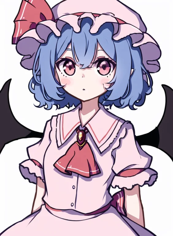 Masterpiece, Ascot, Bat Wings, Blue Hair, Dress, Frills, Hat...