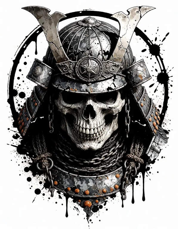 Lorakrea2inkrelic1, Inkrelic, A Samurai Skull Wearing Broken...