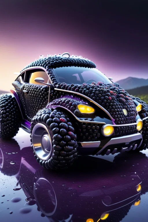 Bumblebee Driving A Futuristic Vehicle, Surreal, Scenery, La...