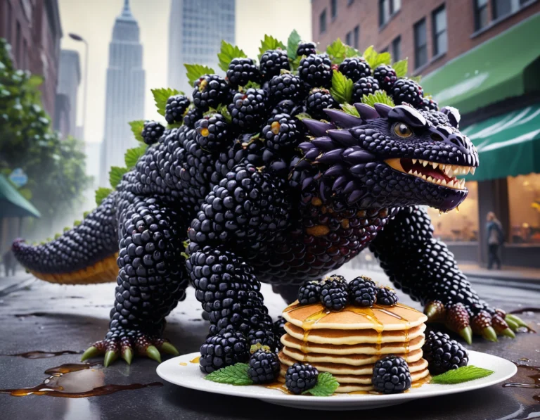 Blackberryworld, A Giant Kaiju Made Entirely Of Glossy Dark...