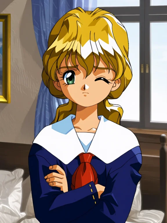 Noische, 1other, Solo, Blue Robe, White Collar, Blonde Hair,...
