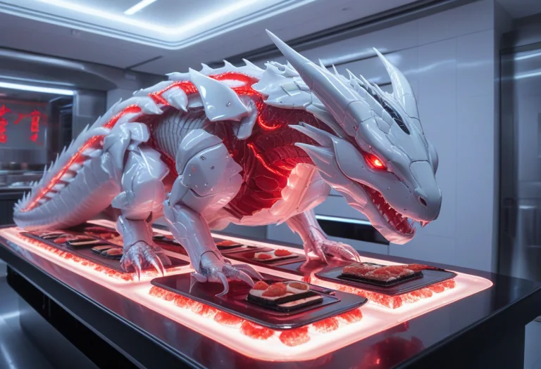 Whiteember, An Enormous Futuristic Dragon Running An Impossi...