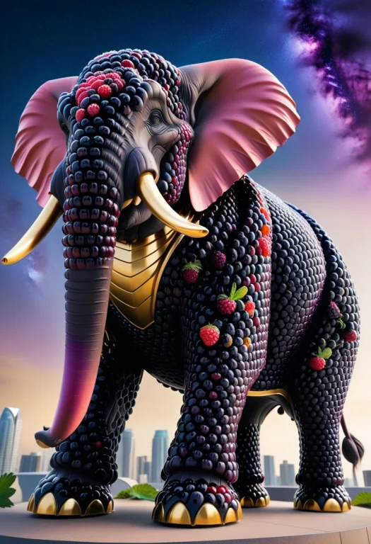 Blackberryworld Statue Of A Massive War Robot Elephant, Made...