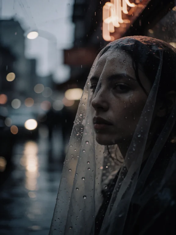A Close-up, 35mm Analog Film Photograph Captures A Sudden, S...