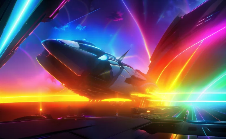 Vibrant Over Saturated Rainbow Portal Sharp Focus Includes W...