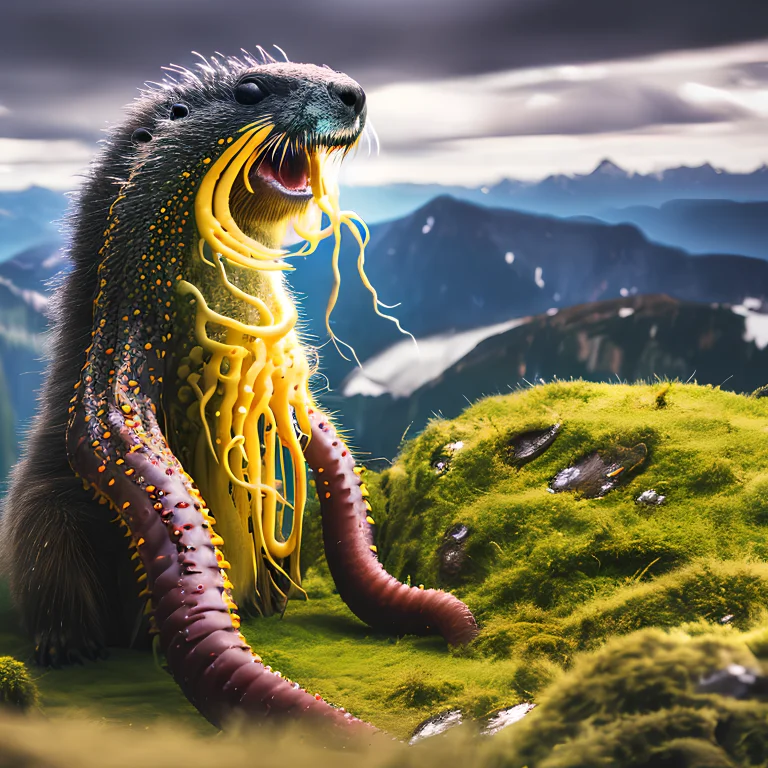 Classicnegative1 Photo Of A Cute Tentaclebeast1.2 Marmot Sit...