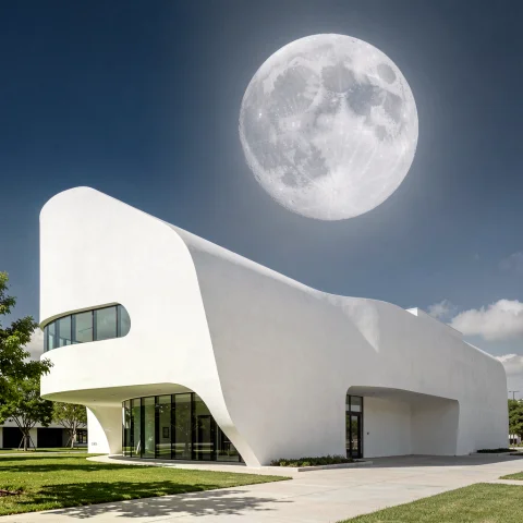 A Modern Museum Of Clean White Curves, Harsh Midday Sun, Rul... — Stable Diffusion AI Prompt: a modern museum of clean white curves, harsh midday sun, rule of thirds, melanch...