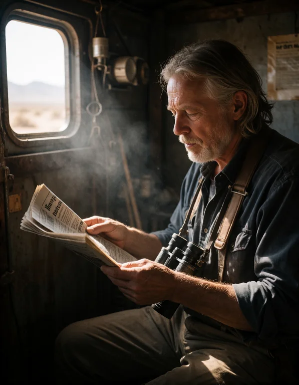 Create A Quiet Observational Photograph Centered On A Desert...