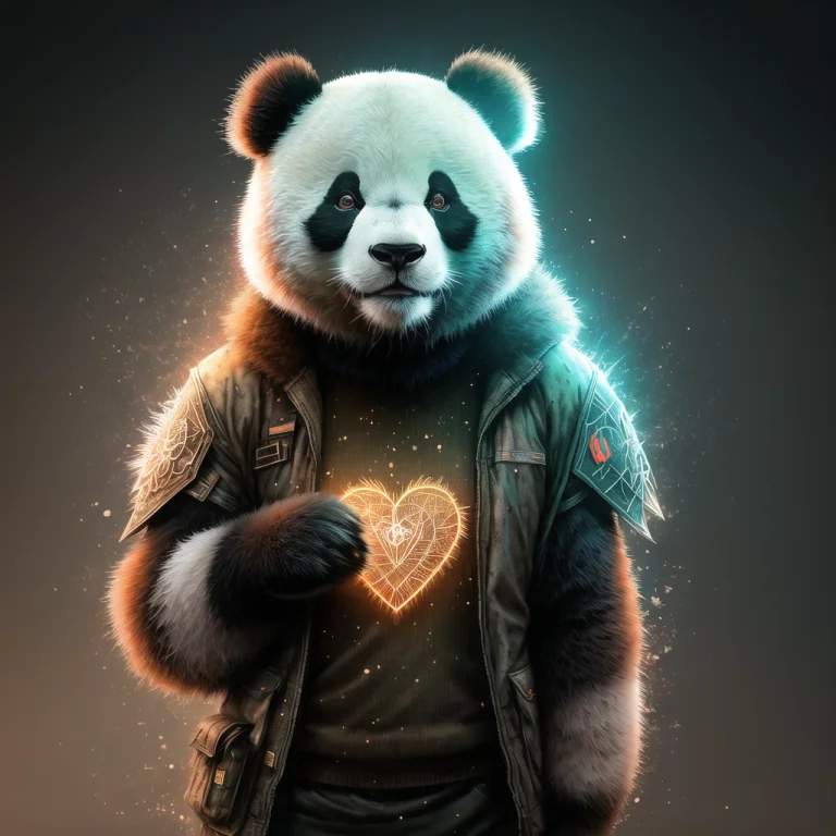 Realistic Panda, Atomic Heart, Game Style, Cyber Atmosphere,...