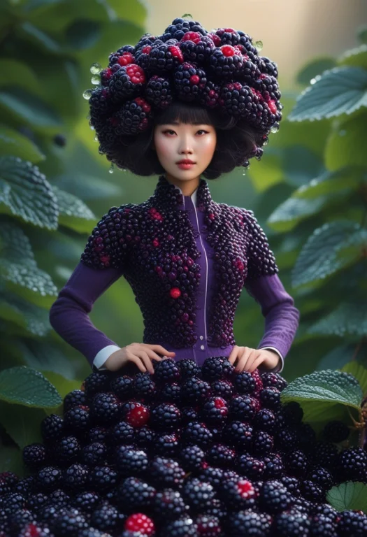 A Beautiful Adult East Asian Woman Made Entirely From Glossy...